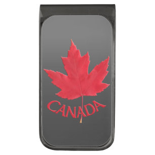 Canada Money Clips Custom Canada Maple Leaf Clips Gunmetal Finish Money Clip