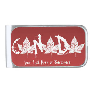 Canada Money Clips Custom Canada Maple Leaf Clips Silver Finish Money Clip