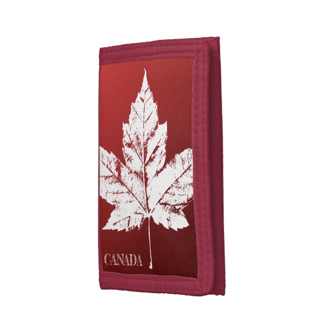 Canada Money Clips Custom Canada Maple Leaf Clips  Trifold Wallet (Side)