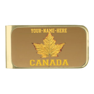 Canada Money Clips Custom Varsity Canada Souvenir Gold Finish Money Clip