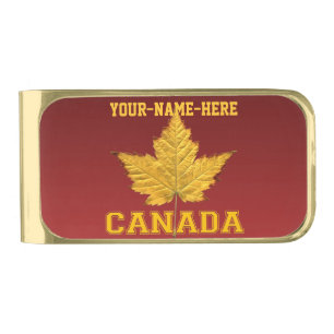 Canada Money Clips Custom Varsity Canada Souvenir Gold Finish Money Clip