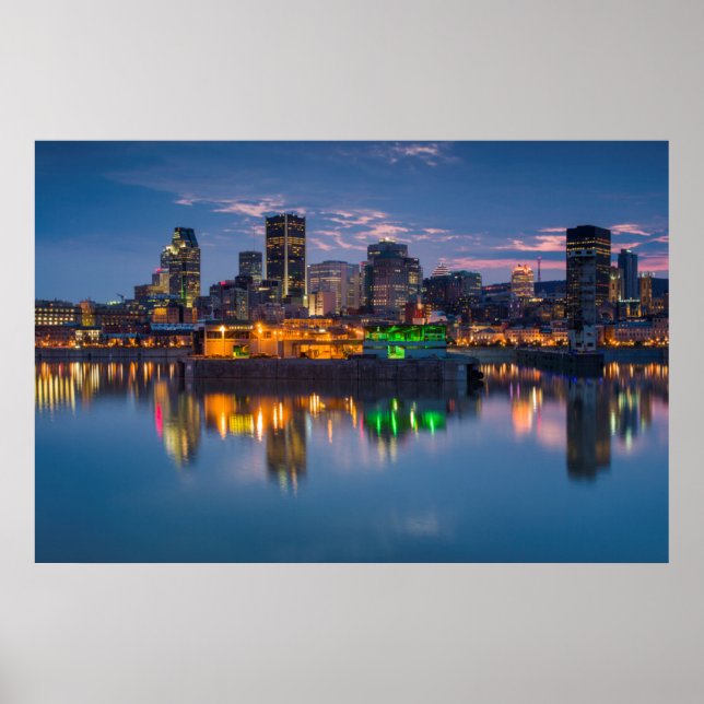 Canada, Montreal, skyline and Old Port Poster (Front)