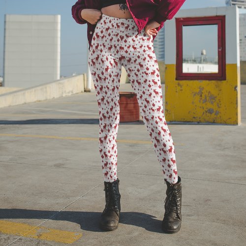 Canada Moose and Maple Leaf Leggings