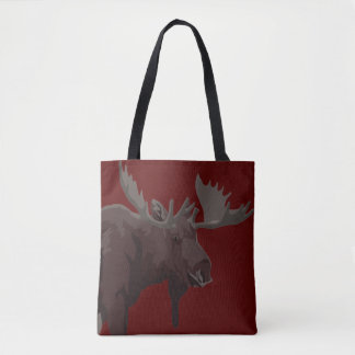 Canada Moose Bags Retro Moose Art Tote Bags