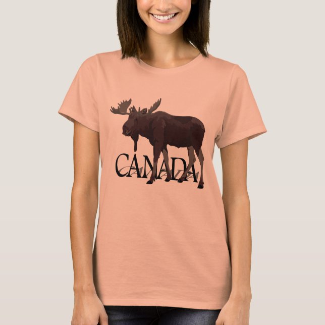 Canada Moose Dress Retro Canadian Moose Souvenir T-Shirt (Front)