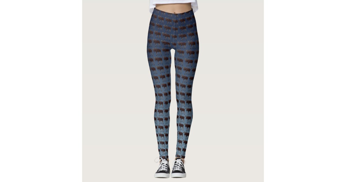 Canada Moose Leggings Canadian Souvenir Tights