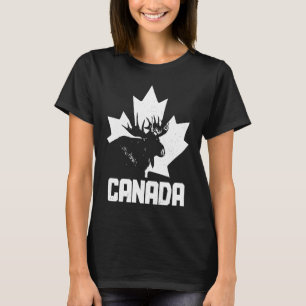 Canada Moose Maple Leaf Pride Vintage Canadian Fla T-Shirt
