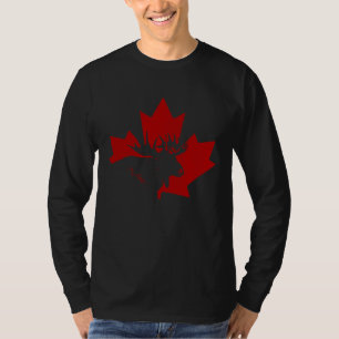 Canada Moose Maple Leaf Pride Vintage Canadian Fla T-Shirt