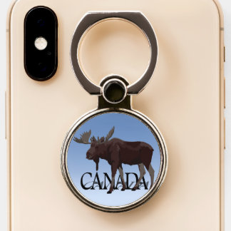 Canada Moose Phone Ring Holder & Stand Personalize