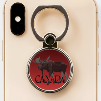 Canada Moose Phone Ring Holder & Stand Personalize