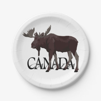 Canada Moose Plates Canada Day Paper Plates