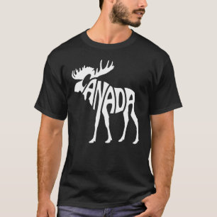 Canada Moose Red White Canadian Pride Canada Day T-Shirt
