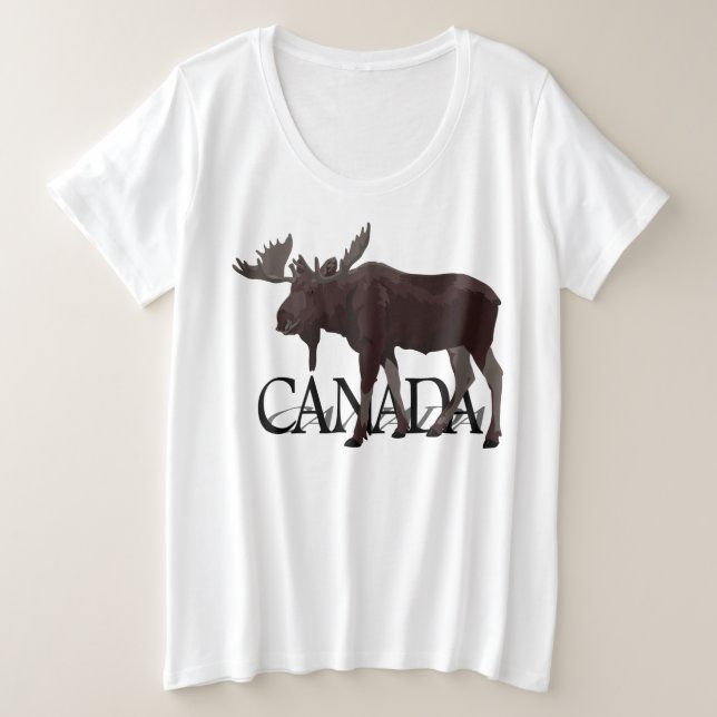 Canada Moose Shirts Plus Size Moose Shirts (Design Front)