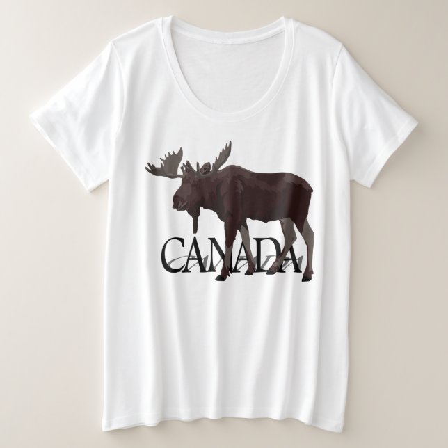 Canada Moose Shirts Plus Size Moose T-shirts (Design Front)