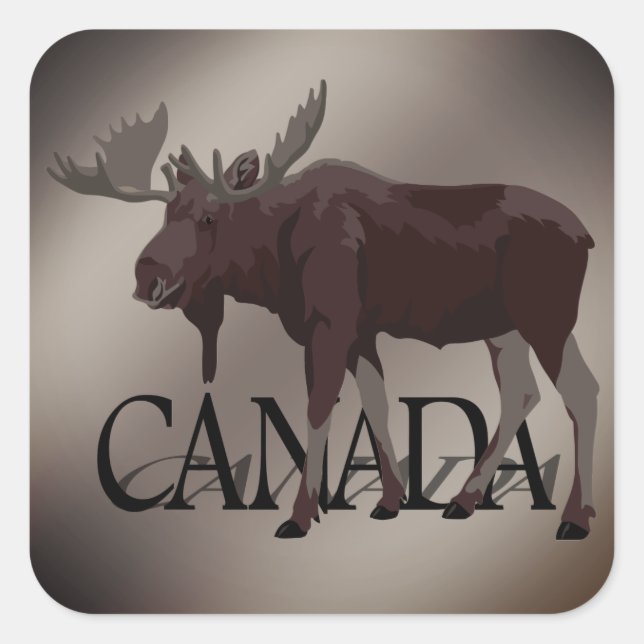 Canada Moose Stickers Custom Canada Stickers (Front)