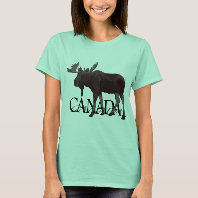 Canada Moose T-shirt Canadian Souvenir Shirts (Front)