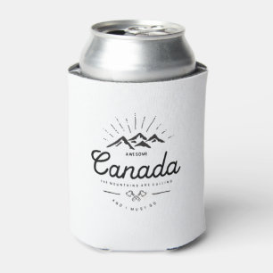 Canada Mountains are Calling I Must Go Monotone Can Cooler