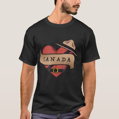 Canada Mountie Canada Day I love Canada T_Shirt