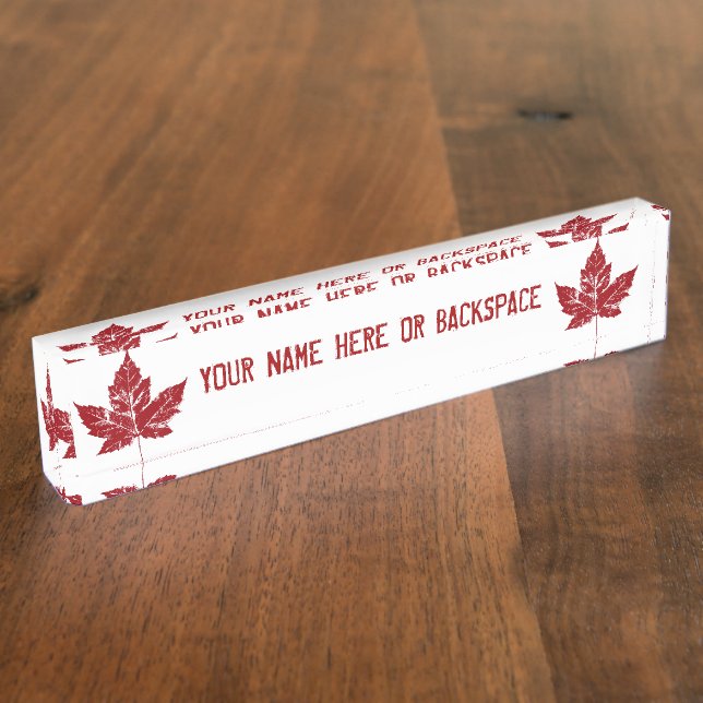 Canada Name Plates Personalized Canada Name Plate (Side)