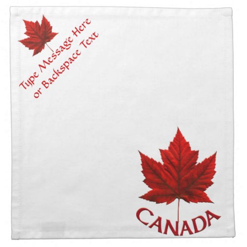 Canada Napkins Custom Canada Maple Leaf Napkins