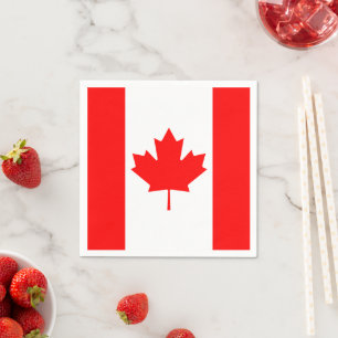 Canada Napkins, Party, Canadian Flag Napkins