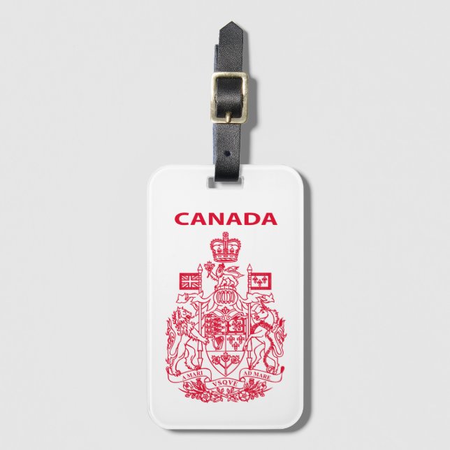 Canada national emblem luggage tag (Front Vertical)