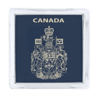 Canada national emblem silver finish lapel pin