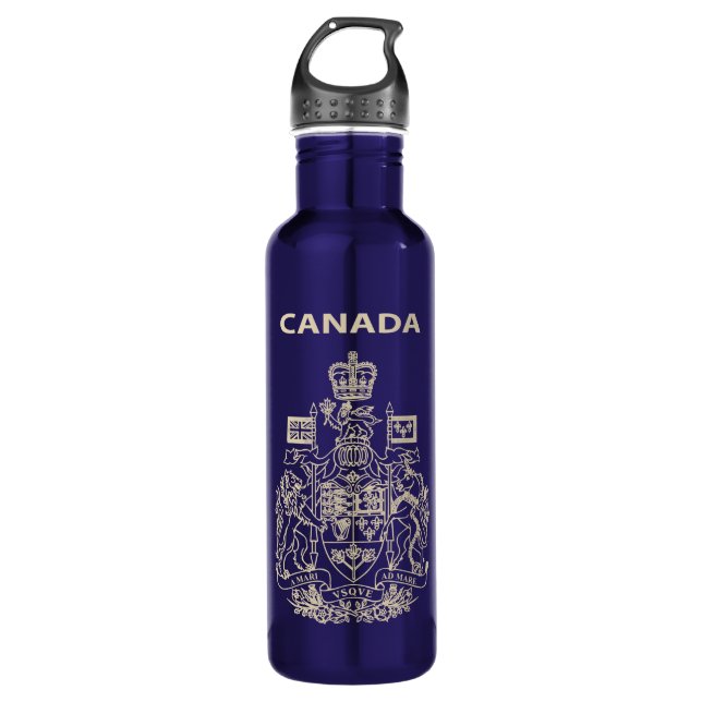 Canada national emblem stainless steel water bottle (Front)