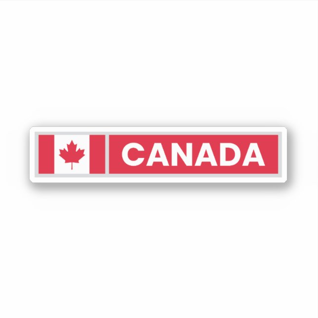 Canada National Flag Sticker (Front)