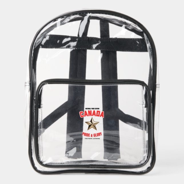 Canada National Pride Custom Clear Backpack (Front)