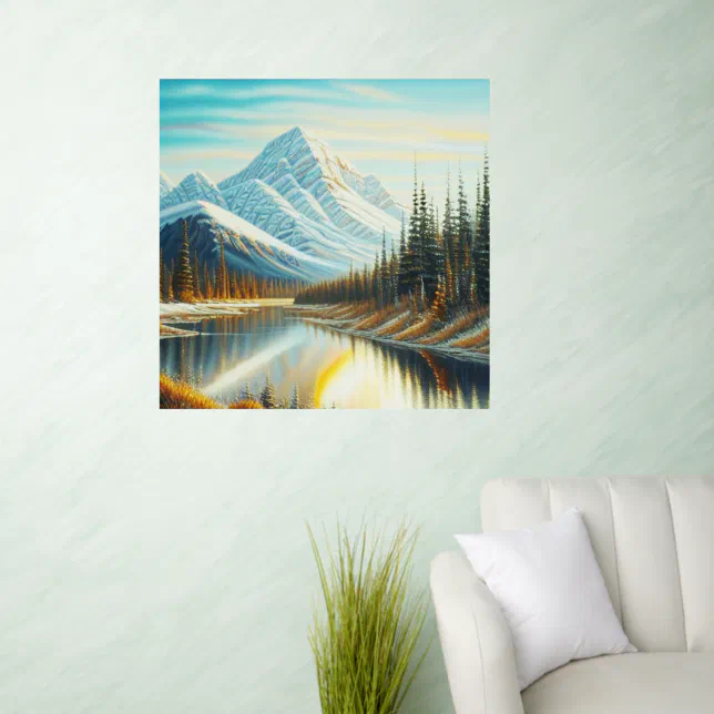 Canada Nature Landscape - Stunning Mountain Art Wall Decal | Zazzle
