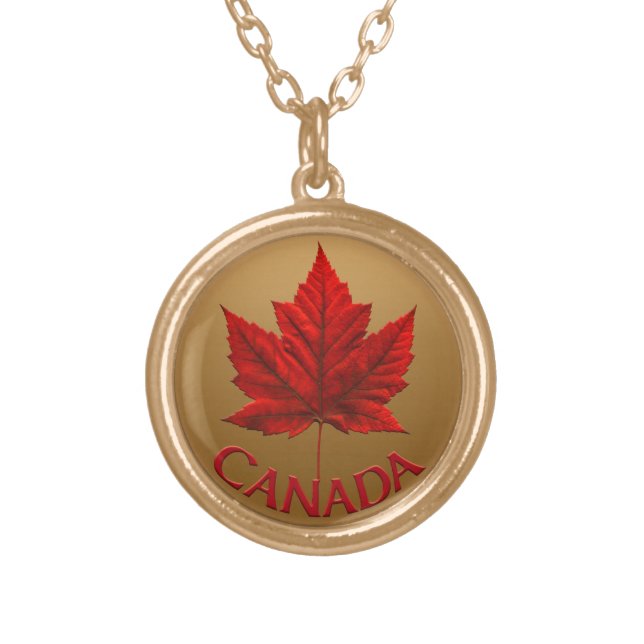 Canada Necklace Canada Maple Leaf Souvenir Necklac (Front)