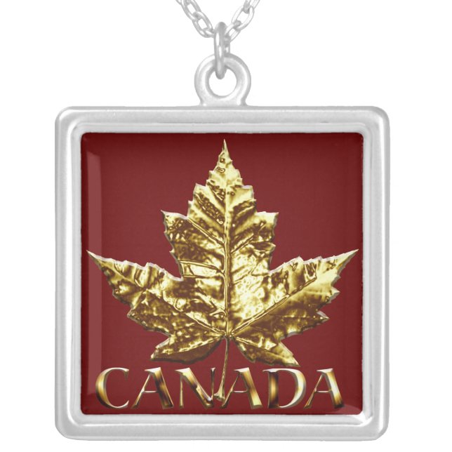Canada Necklace Gold Canada Souvenir Jewelry (Front)
