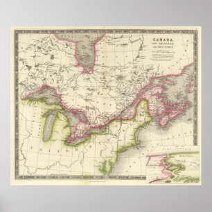 Canada, New Brusnwick, and Nova Scotia Poster