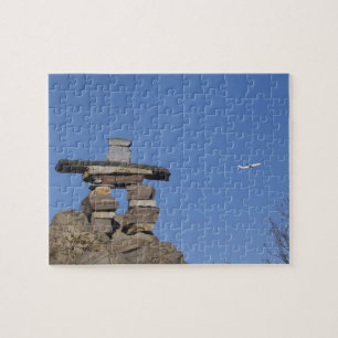 Canada, Newfoundland, St. John's. Inukshuk (to Jigsaw Puzzle
