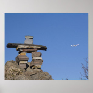 Canada, Newfoundland, St. John's. Inukshuk (to Poster