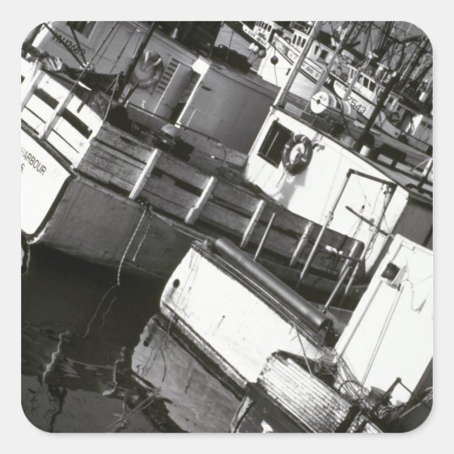 Canada, Nova Scotia, Digby. Fishing boats Square Sticker (Front)