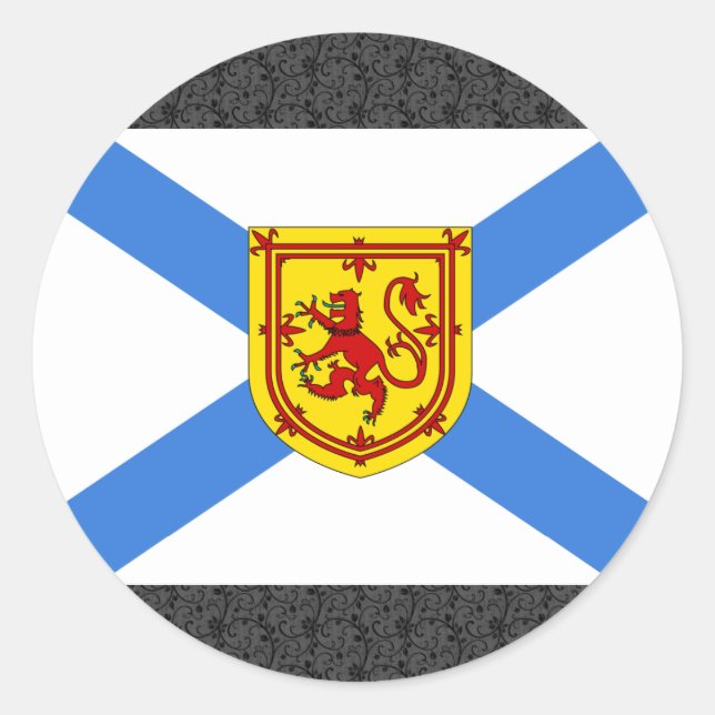 Canada Nova Scotia Flag Classic Round Sticker (Front)