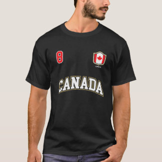 Canada Number 8 Canadian Team Sports Hockey Soccer T-Shirt