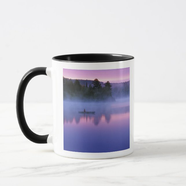 Canada, Ontario, Algonguin Park, Canoeist on Mug (Left)