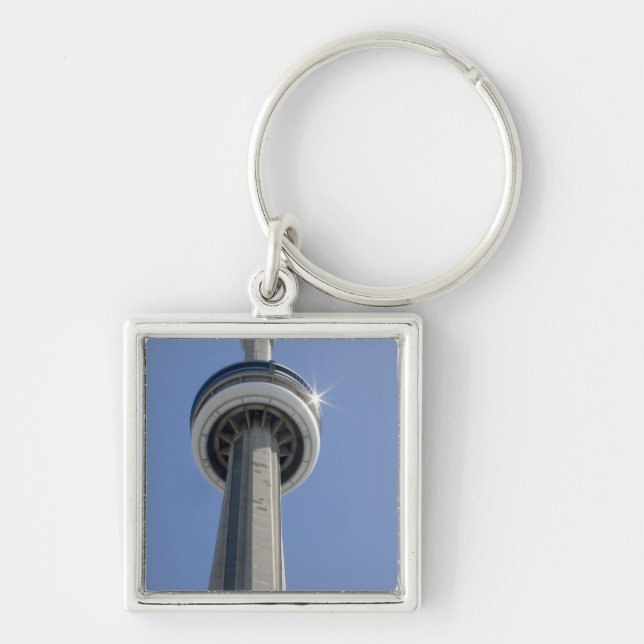 Canada, Ontario, Toronto. Top of CN Tower with Keychain (Front)