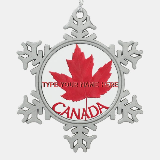 Canada Ornament Personalized Canada Souvenir (Front)