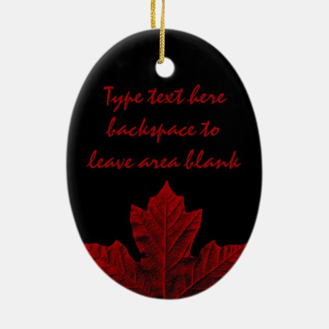 Canada Ornament Personalized Souvenir  Canada Gift (Back)