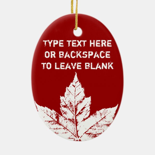 Canada Ornament Personalized Souvenir  Canada Gift (Back)