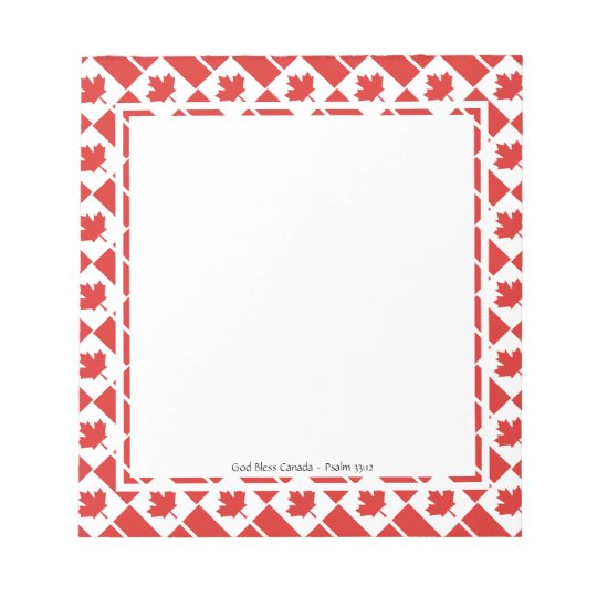 CANADA Patriotic Personalized Notepad