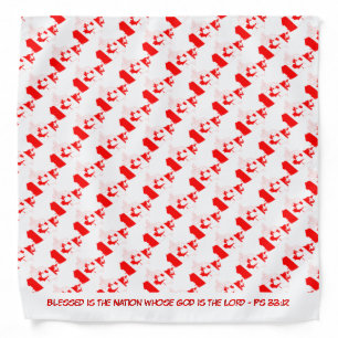CANADA Patriotic Scripture Neckerchief Cravat Bandana