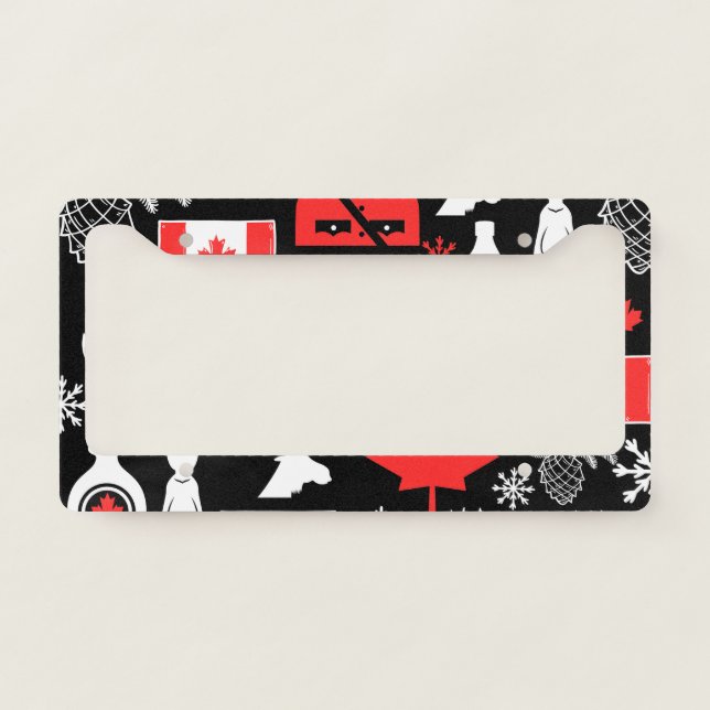 Canada Pattern License Plate Frame (Front)