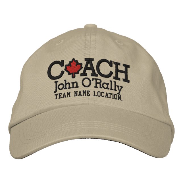 Canada Personalize Coach Hat Name Team (Front)