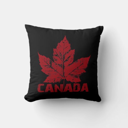 Canada Pillow Red Flag Leaf Throw Pillows  Decor