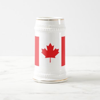 Canada Plain Flag Beer Stein by representshop at Zazzle